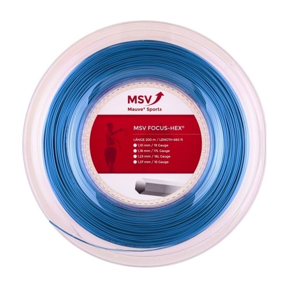 Струны для тенниса MSV FOCUS HEX BLUE Бобины 200 м