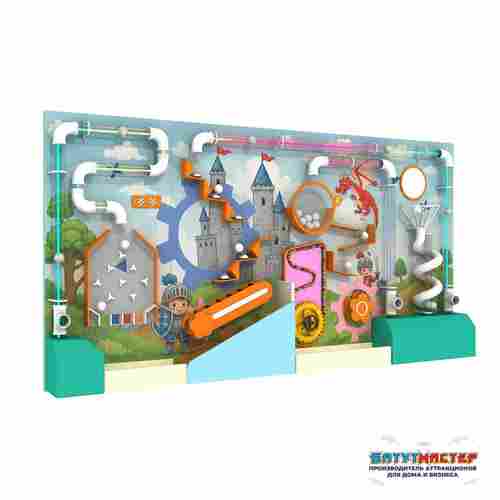 Интерактивная стена для игровой комнаты «Путь Рыцаря», 3,3×0,5×1,8 м