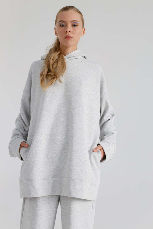 Футболка "бойфренд" из футера, фиолетовый