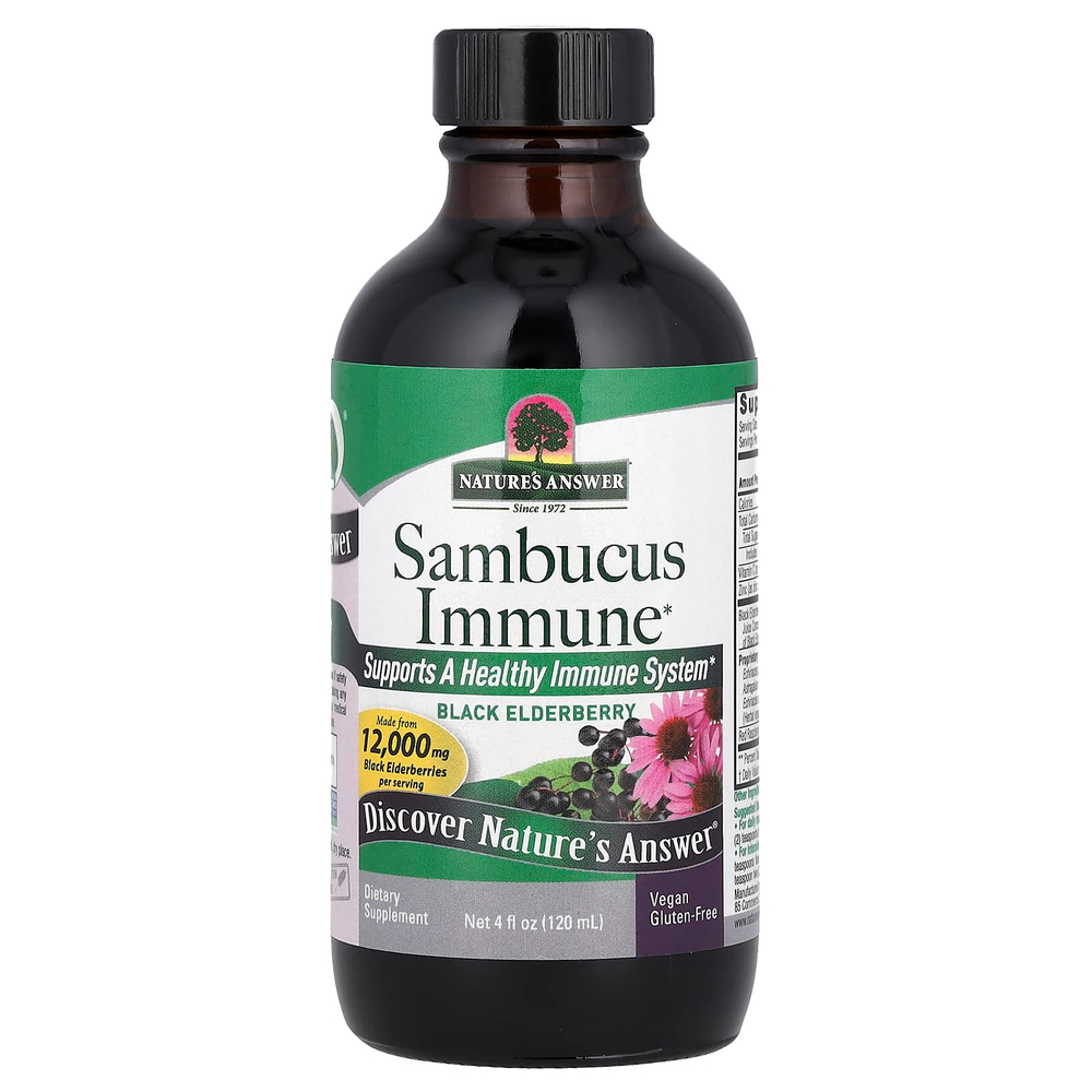 Nature's Answer, Sambucus Immune, черная бузина, 120 мл (4 жидк. унции)