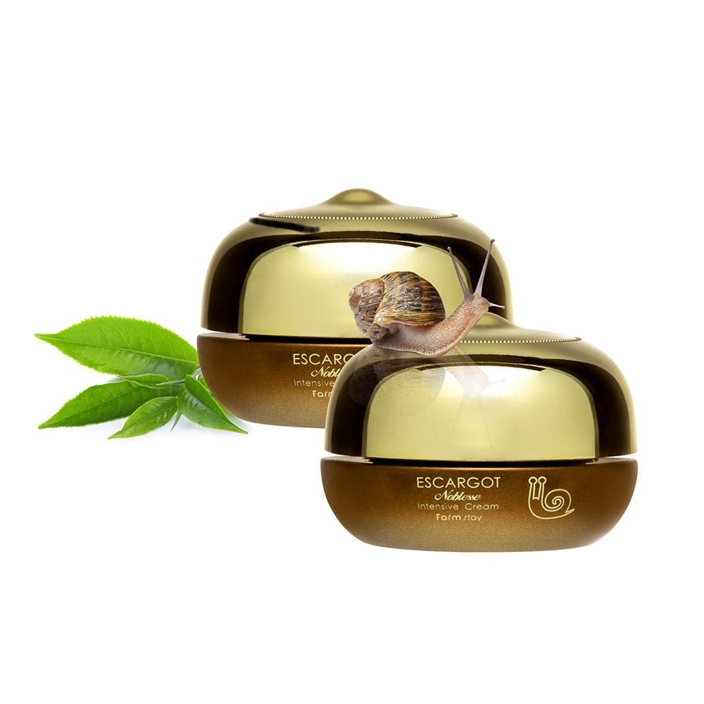 Интенсивный крем для лица с муцином улитки FarmStay Escargot Noblesse Intensive Cream 50мл.