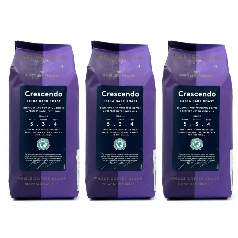 Кофе в зернах Lofbergs Crescendo 400 гр x 3 шт