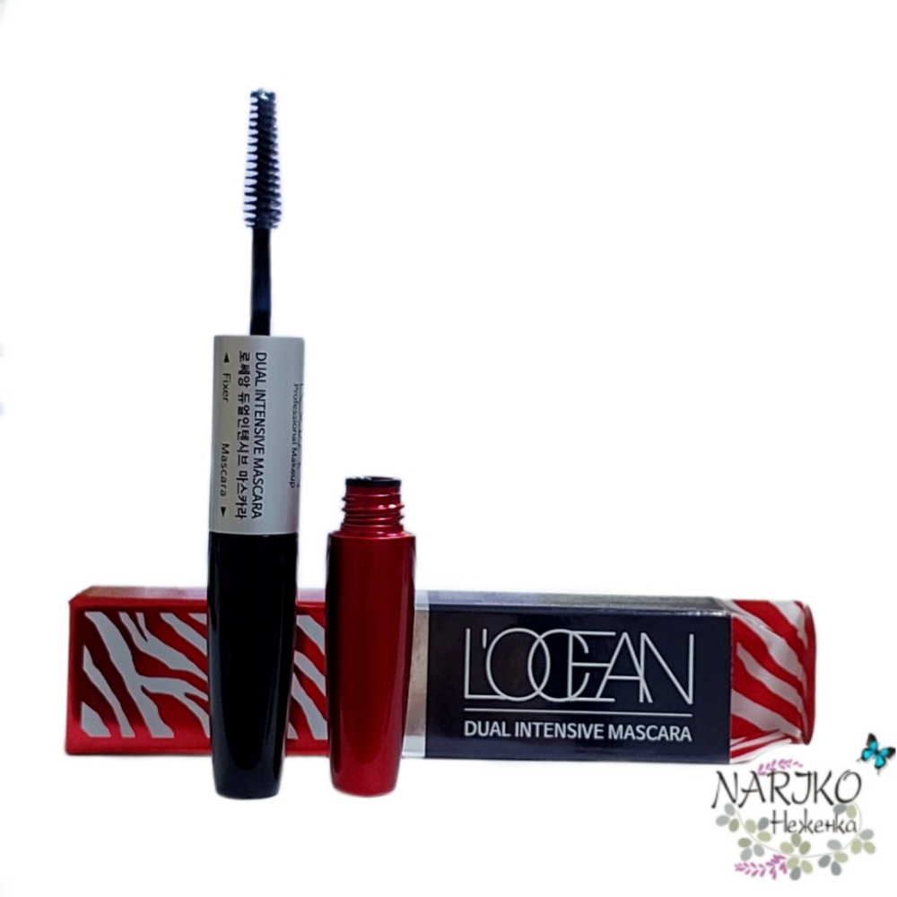 Тушь для ресниц с двойным эффектом L'OCEAN Dual Intensive Mascara, черный, 2х7 мл.