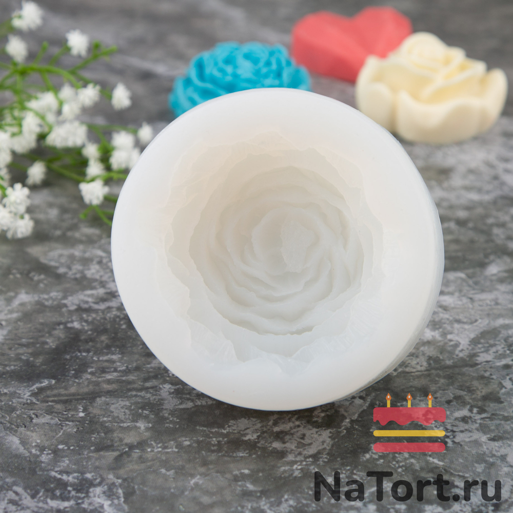 Силиконовый молд 3D «Роза-I»