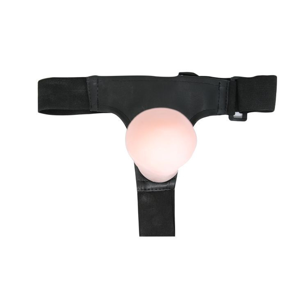 Гибкий фаллоимитатор-реалистик на трусиках Ultra Passionate Harness - 21,5 см. (Цвет: телесный с черным)