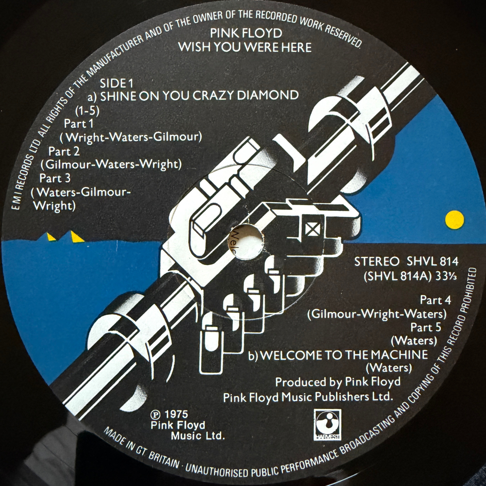 Pink Floyd - Wish You Were Here (Англия 1975г.)