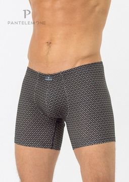 Трусы мужские боксеры удлинённые Pantelemone PMHL-1316, геометрия бежевая