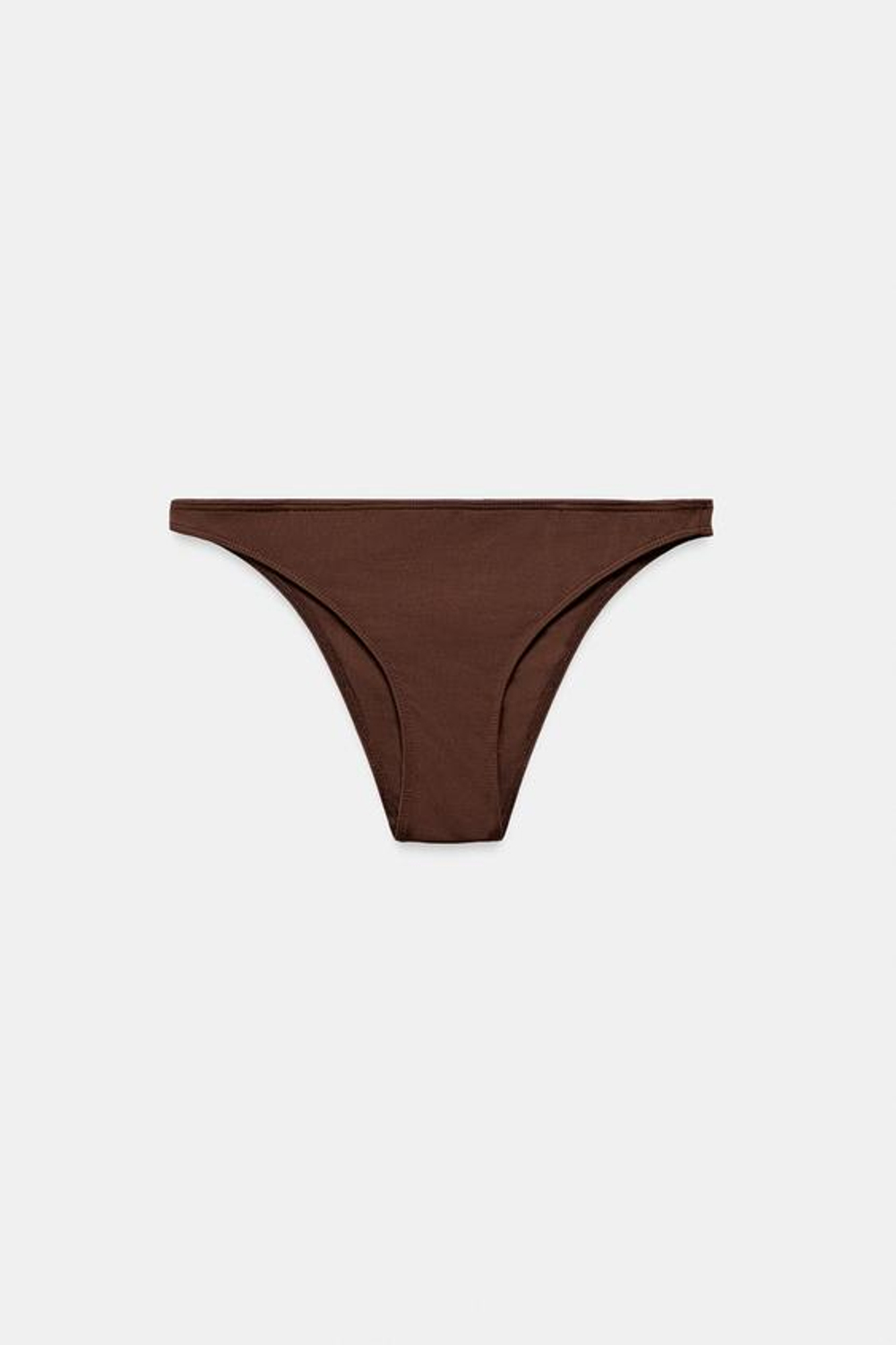 ZARA ОДНОТОННЫЕ ПЛАВКИ-БИКИНИ, КОРИЧНЕВЫЙ