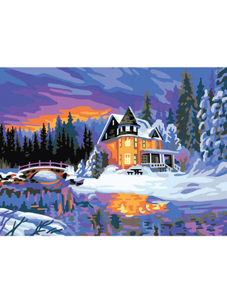 "Рождественские огни"-10517 W канва с рисунком