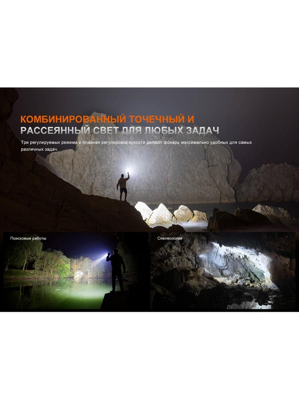 Фонарь Fenix поисковый LR35R Pro 10000 люмен