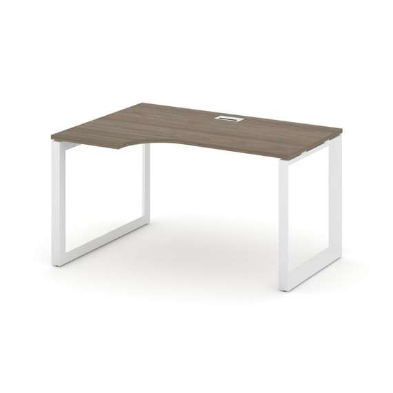 Style Project Стол рабочий эргономичный SN-59O.SPA-022(L) Вяз Благородный/Металл Белый/Белый Заглушк