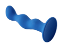Синяя анальная пробка Terra - 12 см.