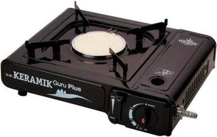 Плита газовая портативная KERAMIK GURU PLUS (TS-201), керамическая  "Tourist"  1/2