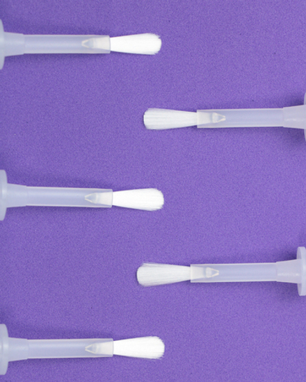 Набор полукруглых кистей с белым/прозрачными ворсом (5 штук)