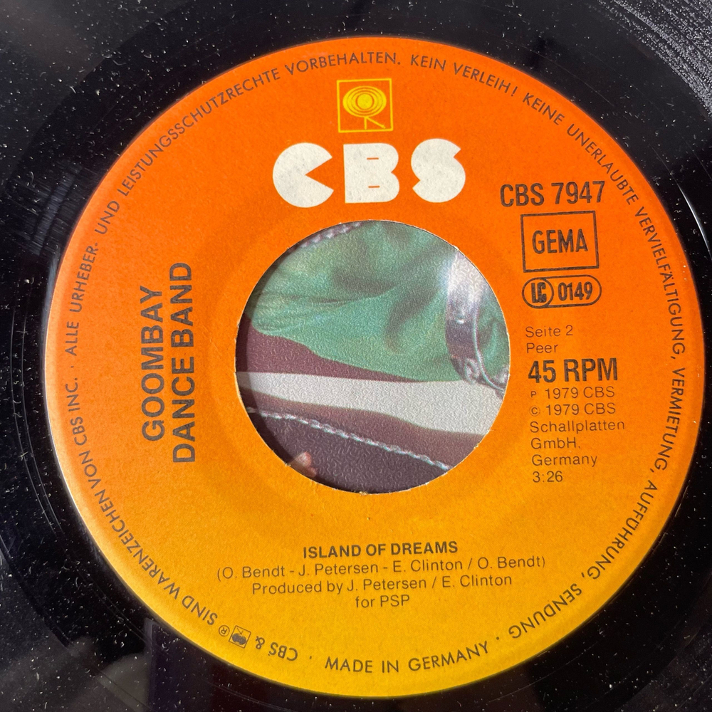 Винтажная виниловая пластинка 7 дюймов (маленькая пластинка) Goombay Dance Band Sun Of Jamaica (Germany 1979)