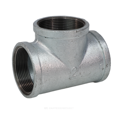 Тройник прямой чугун оц Ду 32 (1 1/4") ВР/ВР Fittex PLUS