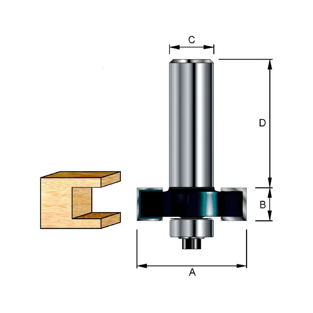 Кромочная фальцевая фреза 31,8х32х12,7х8 мм Makita D-11520