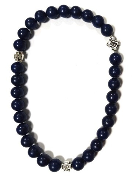 Четки из натурального камня. Лазурит 30 зерен d=10 мм