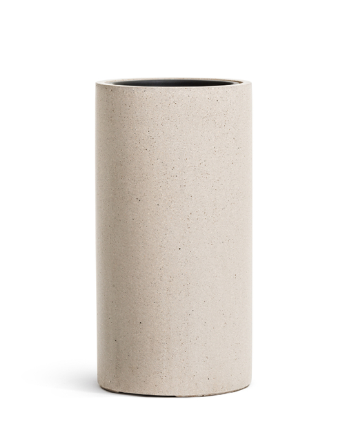 Кашпо TREEZ Effectory Beton Высокий цилиндр Белый песок в-80 см, д-41 см 41.3320-02-029-BE-80