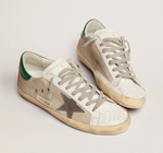 Кеды Golden Goose 'Superstar' Мужские In pale silver mesh with gray suede star