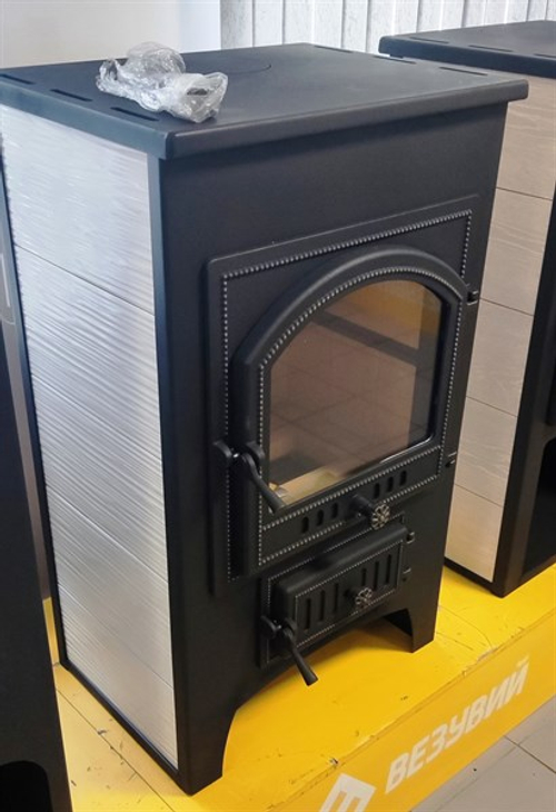 Печь-Камин ВЕЗУВИЙ ПК-01 (205) беж. 12 кВт (200 м3) Ø 150 мм