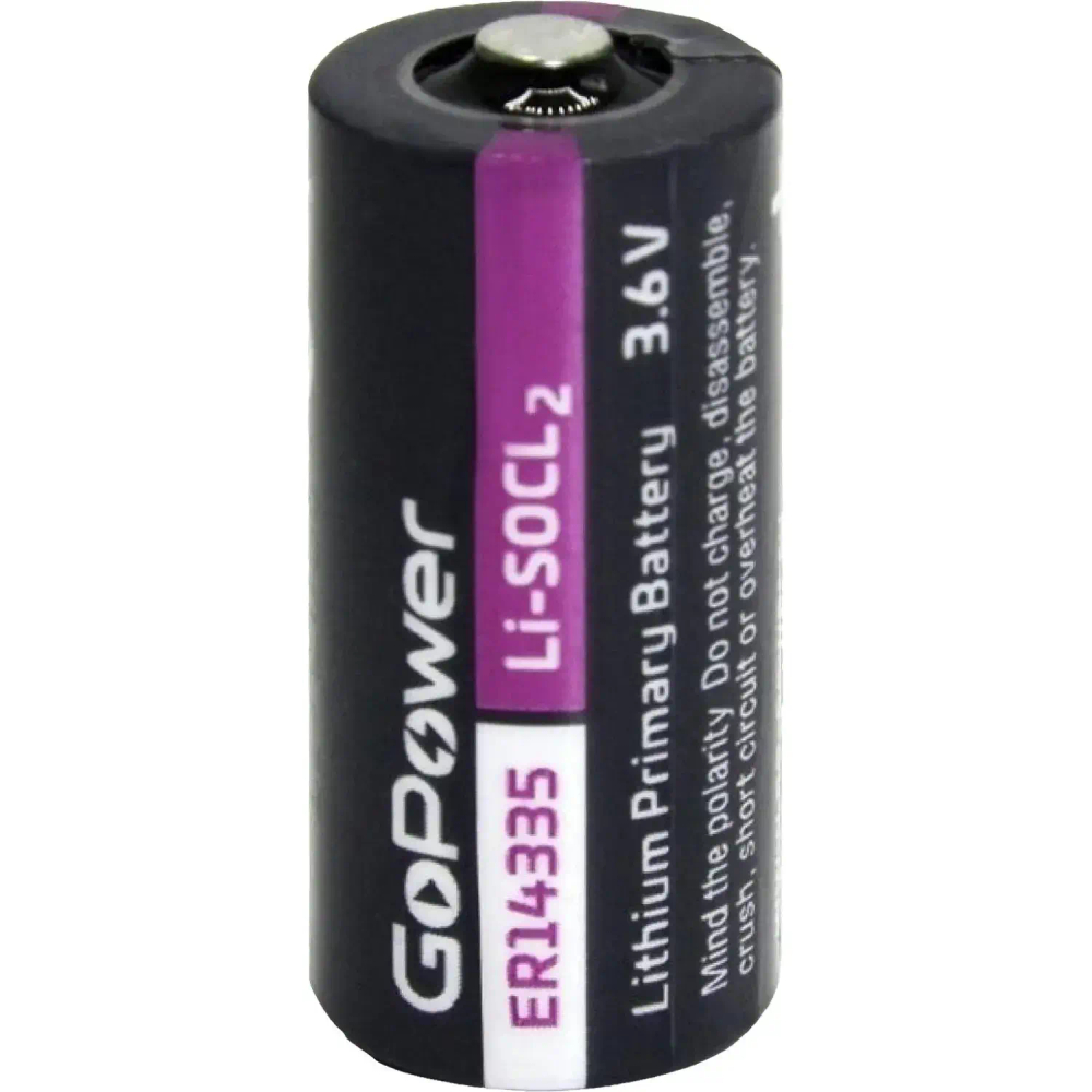Батарейка GoPower 14335 2/3AA PC1 Li-SOCl2 3.6V (1/10/500)