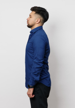 Рубашка мужская CASUAL DARK BLUE