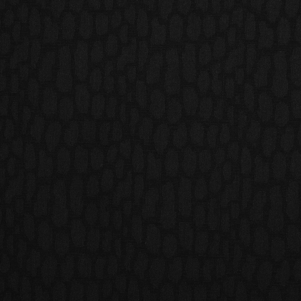 Костюмная ткань из шерсти с эластаном с леопардовыми пятнами в чёрном цвете