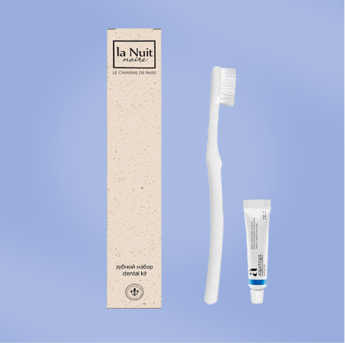 Зубной набор La Nuit Noire (100 шт.): щетка Капля, паста Aquatique в мини-формате 5 мл
