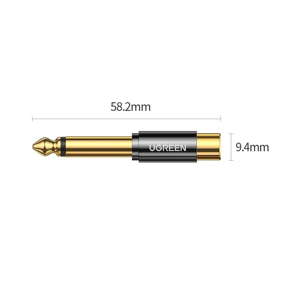 Переходник Audio RCA - Audio 6.35mm UGREEN 80731