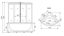 Душевая кабина Timo T-8835F