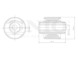Сайлентблок внутренний переднего рычага UNIO RMP-20225