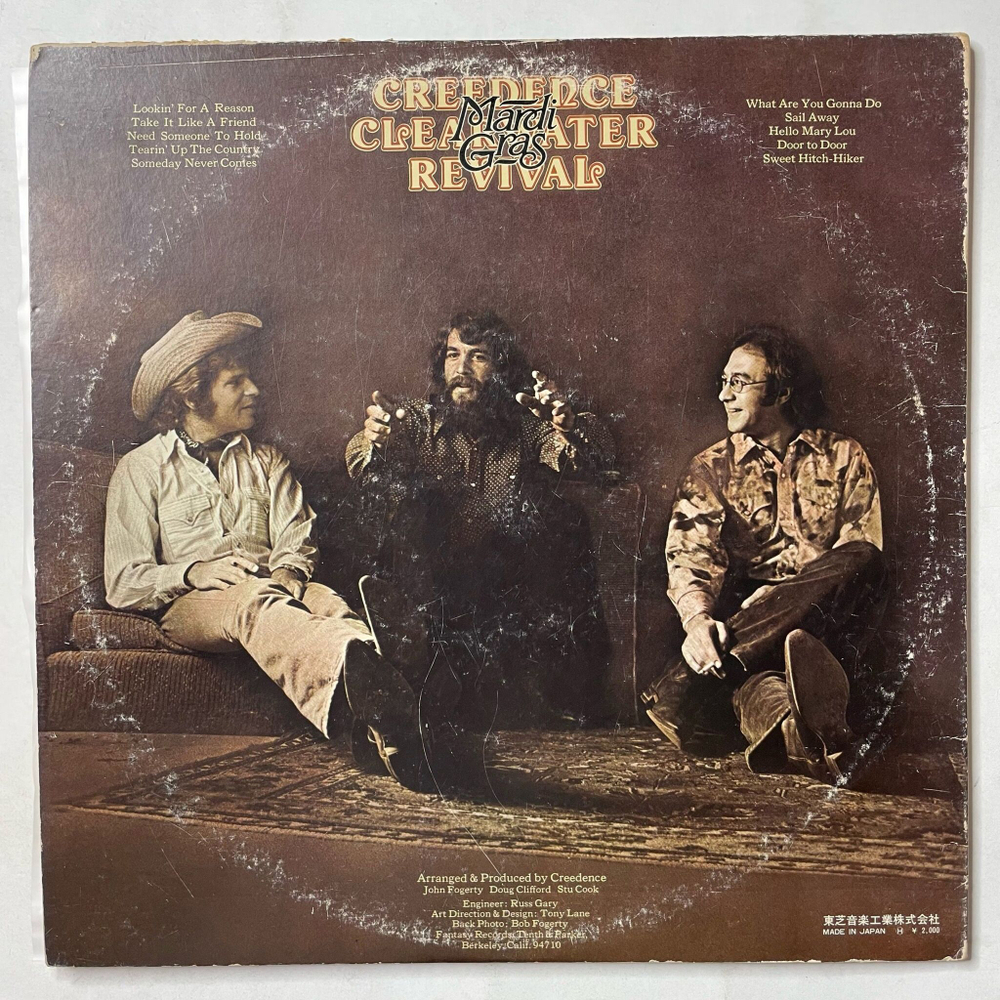 Винтажная виниловая пластинка LP Creedence Clearwater Revival Mardi Gras (Japan 1972) (No Obi) Need Someone To Hold