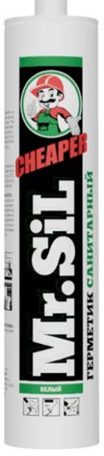 Герметик санитарный, 265 мл. Белый, "Mr.Sil Cheaper" (25шт.) 25008