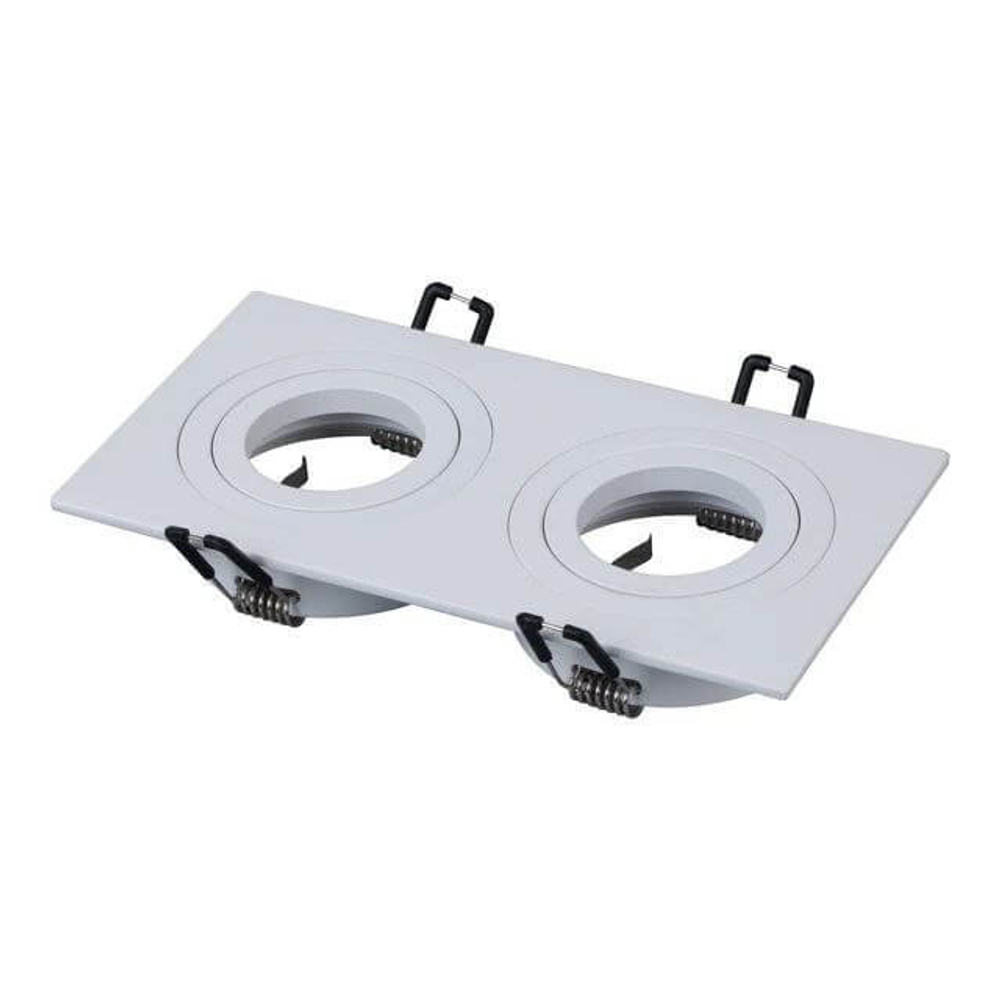 Светильник встраиваемый Vaes MARS Q2, белый, поворотный, 2 × GU10