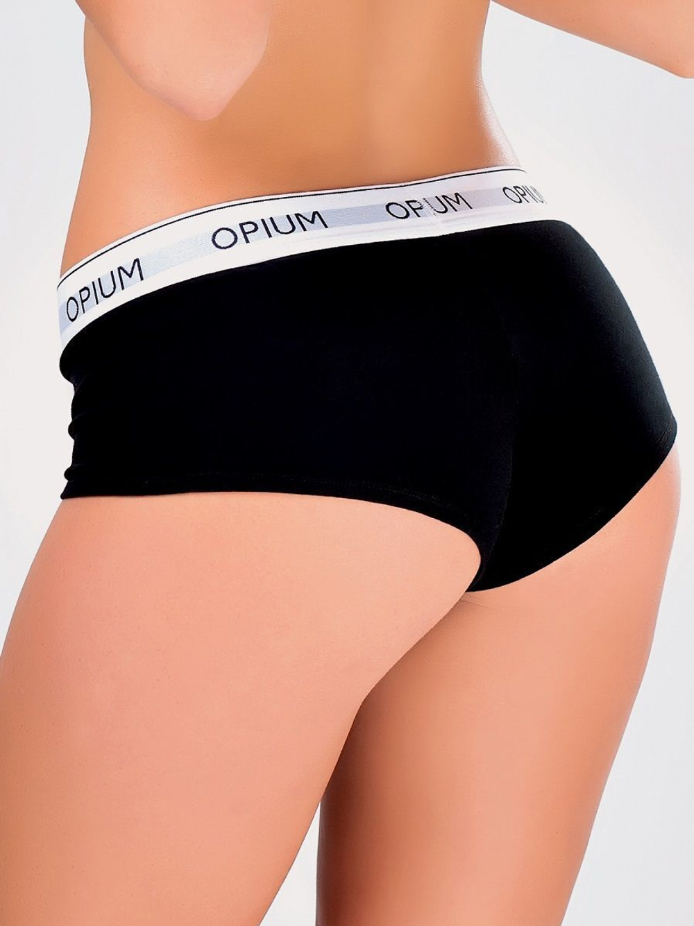 Хлопковые трусы-шортики в спортивном стиле (Размер: XXL) (Цвет: белый)