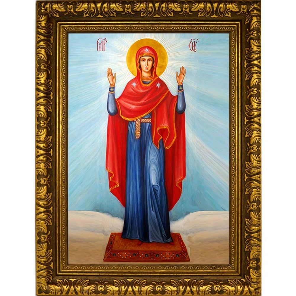 Нерушимая стена. Икона Божьей Матери на холсте.