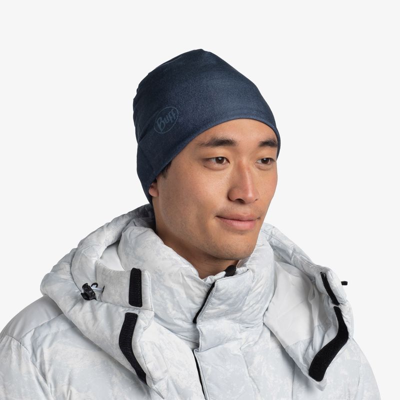 Тонкая теплая спортивная шапка Buff Thermonet Hat Retec Blue Фото 3