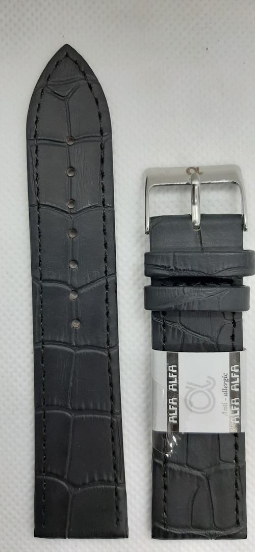 РЕМЕНЬ КОЖАНЫЙ 20мм ЧЕРНЫЙ(1307.20.1)