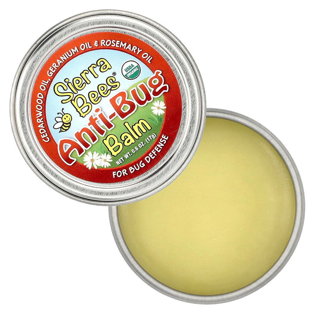 Sierra Bees, бальзам против насекомых, масло кедра, герани и розмарина, 17 г (0,6 унции)