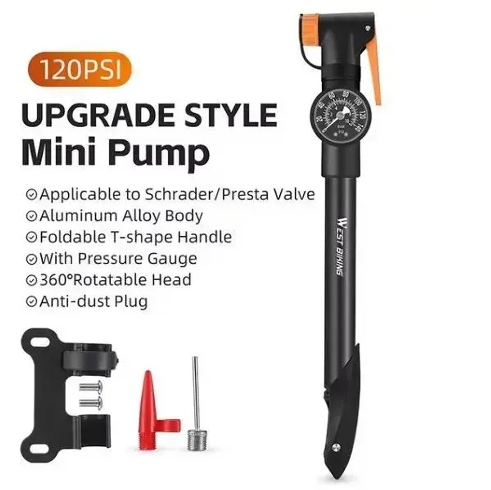 Насос ручной велосипедный West Biking, YP0711162