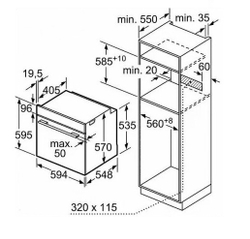 Встраиваемый электрический духовой шкаф Bosch HBA533BB0S