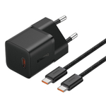 Зарядное устройство Baseus GaN5 (mini) 1C 20W + Кабель USB-C - USB-C - Cluster Black