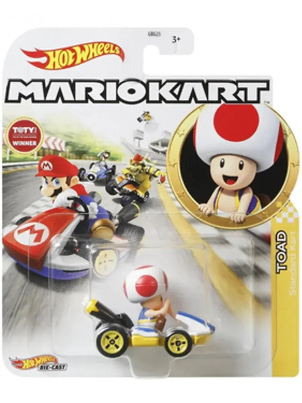 Машинка MarioKart Хот Вилс Toad GBG25 GJH63