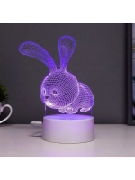Светильник сенсорный «Кролик» LED 7 цветов USB/от батареек б