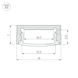 Профиль SL-SLIM-H7-2000 ANOD (Arlight, Алюминий) 023716