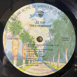 Винтажная виниловая пластинка LP ZZ Top, Tres Hombres (США 2006) Because Sound Matters