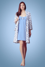 Сорочка на тонких бретелях Blackberry (Размер: XL) (Цвет: голубой)