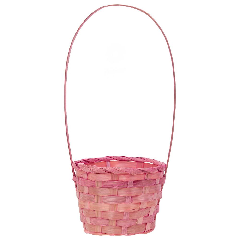 Корзина (бамбук) D13*Н9.5*НН28 РОЗОВЫЙ