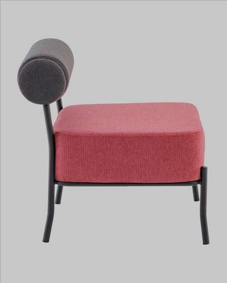 Лаунжж-кресло Roller, тёмно-серое, бордо